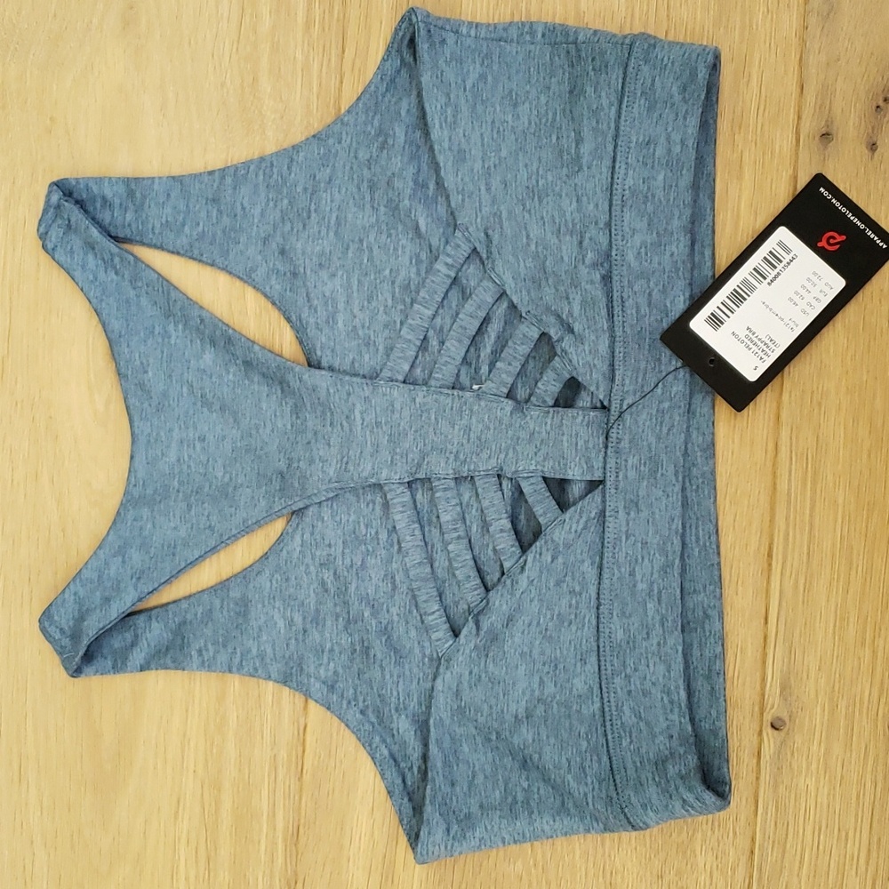 Heathered Strappy Bra size S/ Teal